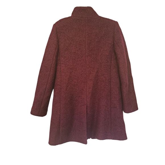 LOFT Wool Blend Funnel Neck Peacoat Women's Purple/ Eggplant Jacket | S EUC - Picture 9 of 16